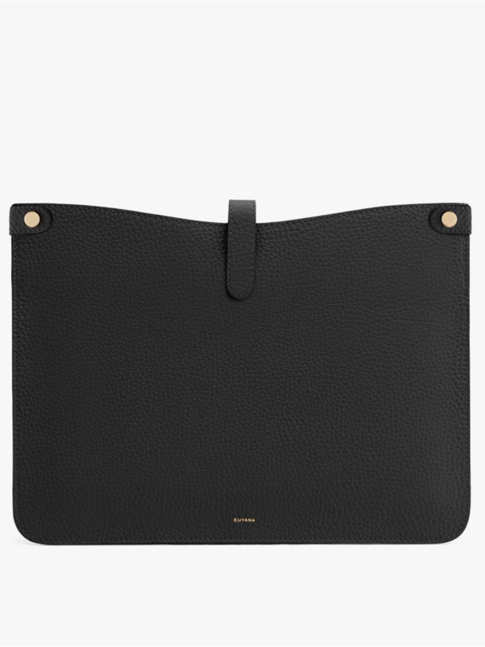 Cuyana System Laptop Sleeve 16-inch (Black Pebbled Leather)